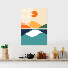 Wallity Cuadro Decorativo de Vidrio Templado Multicolor 45 x 65 cm